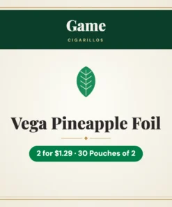 Game Vega Pineapple Foil Cigarillos 2 for $1.29 – 30 Pouches of 2