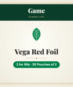 Game Vega Red Foil Cigarillos 2 for 99¢ – 30 Pouches of 2