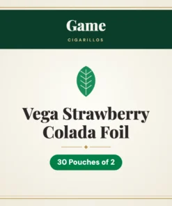 Game Vega Strawberry Colada Foil Cigarillos – 30 Pouches of 2