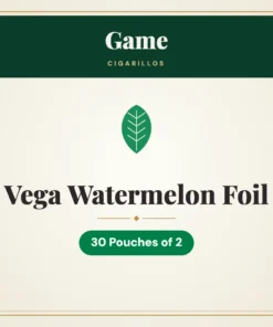 Game Vega Watermelon Foil Cigarillos – 30 Pouches of 2