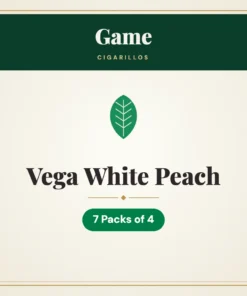 Game Vega White Peach Cigarillos – 7 Packs of 4