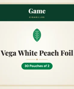 Game Vega White Peach Foil Cigarillos – 30 Pouches of 2