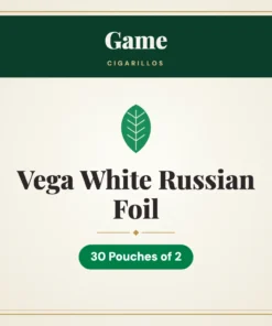 Game Vega White Russian Foil Cigarillos – 30 Pouches of 2