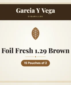 Garcia Y Vega Foil Fresh 1.29 Brown Cigarillos – 15 Pouches of 2