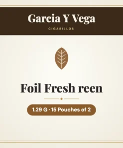 Garcia Y Vega Foil Fresh 1.29 Green Cigarillos – 15 Pouches of 2