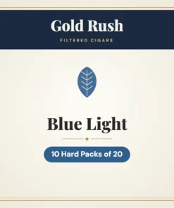 Gold Rush Blue Light Filtered Cigars – 10 Hard Packs of 20