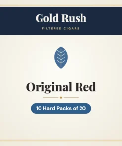 Gold Rush Original Red Filtered Cigars – 10 Hard Packs of 20