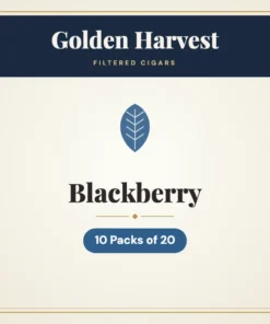 Golden Harvest Blackberry Filtered Cigars – 10 Packs of 20