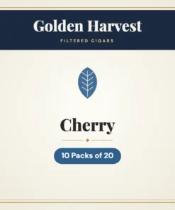 Golden Harvest Cherry Filtered Cigars – 10 Packs of 20