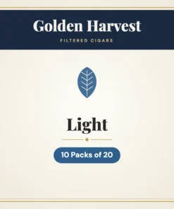 Golden Harvest Light Filtered Cigars – 10 Packs of 20