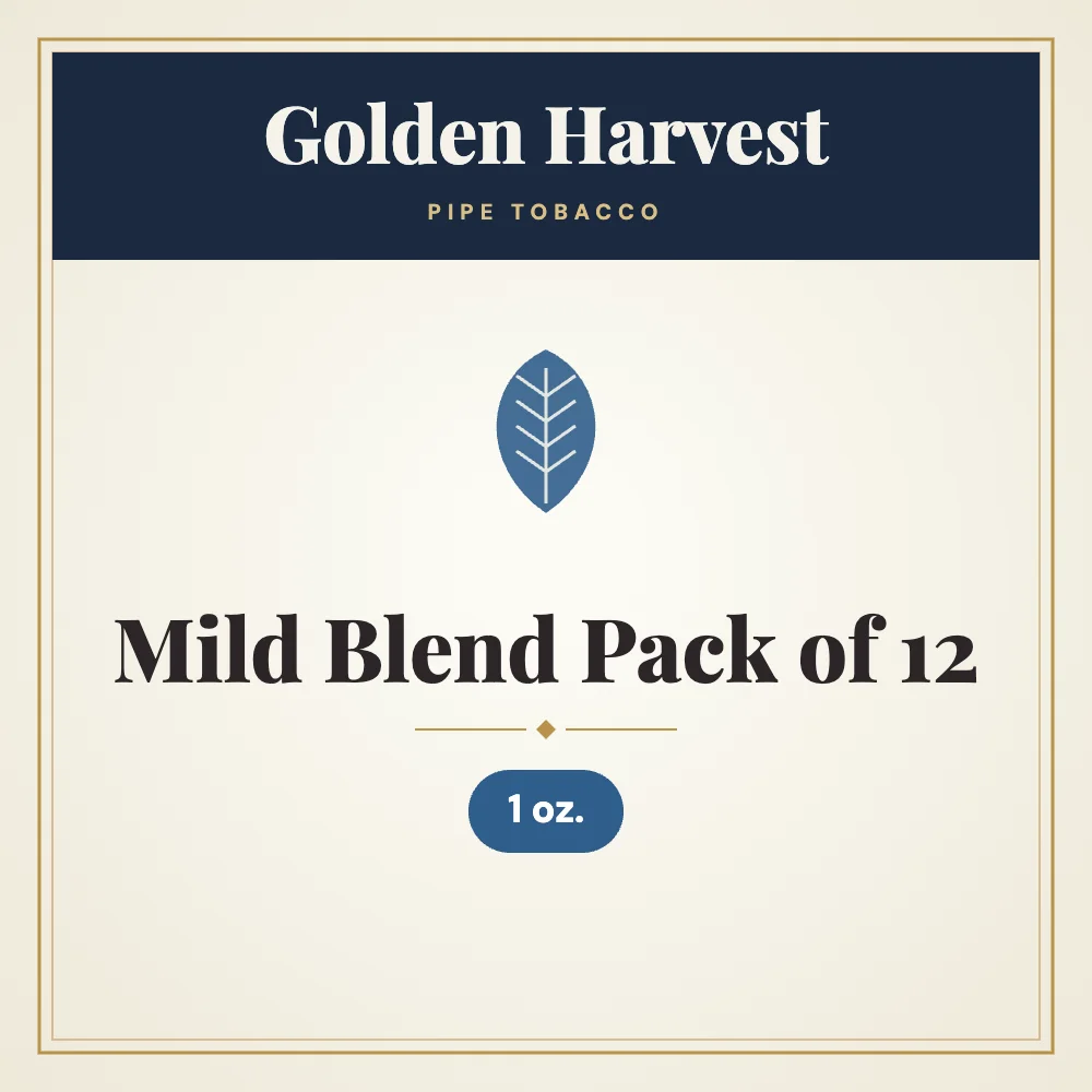 Golden Harvest Mild Blend Pipe Tobacco Pack of 12, 1 oz. 1 Golden Harvest Mild Blend Pipe Tobacco Pack of 12, 1 oz.