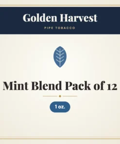 Golden Harvest Mint Blend Pipe Tobacco Pack of 12, 1 oz.