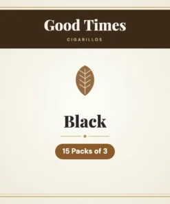 Good Times Black Cigarillos – 15 Packs of 3