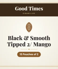 Good Times Black & Smooth Tipped 2/ Mango Cigarillos – 15 Pouches of 2