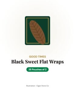 Good Times Black Sweet Flat Wraps – 25 Pouches of 2