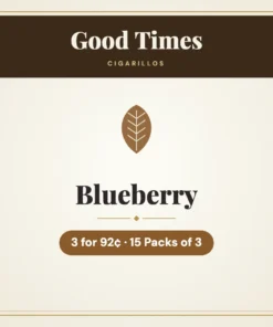 Good Times Blueberry Cigarillos 3 for 92¢ – 15 Packs of 3