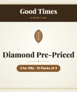 Good Times Diamond Cigarillos 3 for 99¢ Pre-Priced – 15 Packs of 3