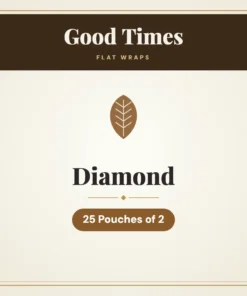 Good Times Diamond Flat Wraps – 25 Pouches of 2