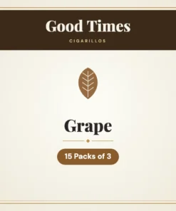Good Times Grape Cigarillos – 15 Packs of 3