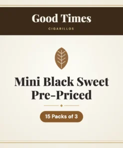 Good Times Mini Black Sweet Cigarillos Pre-Priced – 15 Packs of 3