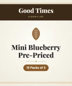 Good Times Mini Blueberry Cigarillos Pre-Priced – 15 Packs of 3