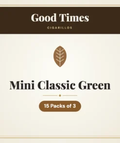 Good Times Mini Classic Green Cigarillos – 15 Packs of 3