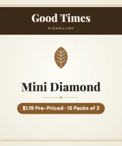 Good Times Mini Diamond Cigarillos $1.19 Pre-Priced – 15 Packs of 3
