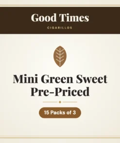 Good Times Mini Green Sweet Cigarillos Pre-Priced – 15 Packs of 3