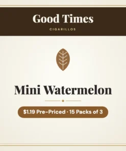 Good Times Mini Watermelon Cigarillos $1.19 Pre-Priced – 15 Packs of 3