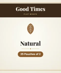 Good Times Natural Flat Wraps – 25 Pouches of 2