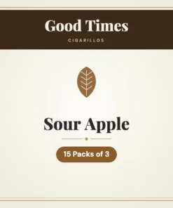 Good Times Sour Apple Cigarillos – 15 Packs of 3
