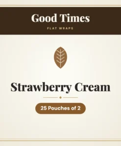 Good Times Strawberry Cream Flat Wraps – 25 Pouches of 2