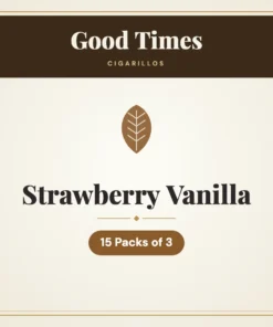 Good Times Strawberry Vanilla Cigarillos – 15 Packs of 3