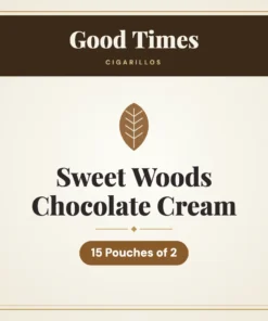 Good Times Sweet Woods Chocolate Cream Cigarillos – 15 Pouches of 2