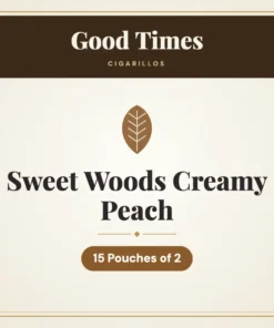 Good Times Sweet Woods Creamy Peach Cigarillos – 15 Pouches of 2