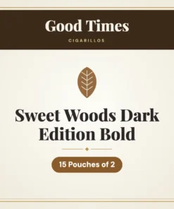 Good Times Sweet Woods Dark Edition Bold Cigarillos – 15 Pouches of 2
