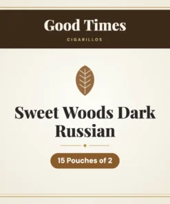 Good Times Sweet Woods Dark Russian Cigarillos – 15 Pouches of 2