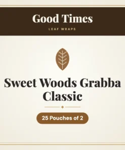 Good Times Sweet Woods Grabba Classic Leaf Wraps – 25 Pouches of 2