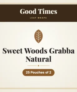 Good Times Sweet Woods Grabba Natural Leaf Wraps – 25 Pouches of 2