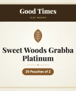 Good Times Sweet Woods Grabba Platinum Leaf Wraps – 25 Pouches of 2