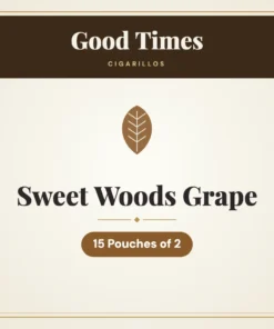 Good Times Sweet Woods Grape Cigarillos – 15 Pouches of 2
