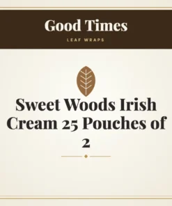 Good Times Sweet Woods Irish Cream Leaf Wraps 25 Pouches of 2