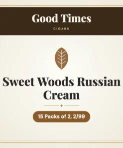 Good Times Sweet Woods Russian Cream Cigars – 15 Packs of 2, 2/99