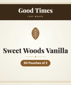Good Times Sweet Woods Vanilla Leaf Wraps – 30 Pouches of 2