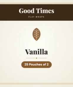 Good Times Vanilla Flat Wraps – 25 Pouches of 2
