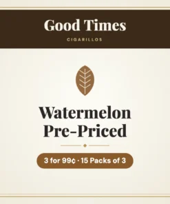 Good Times Watermelon Cigarillos 3 for 99¢ Pre-Priced – 15 Packs of 3