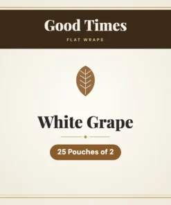 Good Times White Grape Flat Wraps – 25 Pouches of 2