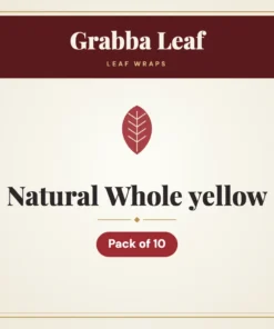 Grabba Leaf Natural Whole yellow Leaf Wraps – Pack of 10