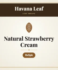Havana Leaf Natural Strawberry Cream Leaf Wraps – 8x5pk