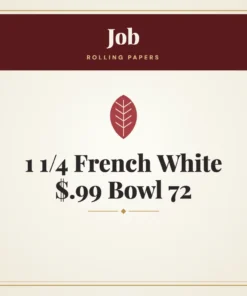 Job 1 1/4 French White $.99 Bowl 72 Rolling Papers